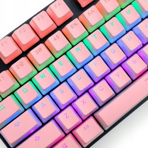 Redragon A130 PBT Doubleshot Pink Keycaps (A130 Pink) 6
