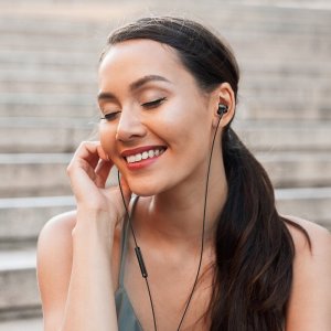 Słuchawki Mcdodo Z mikrofonem dokanałowe USB-C DAC czarne 9