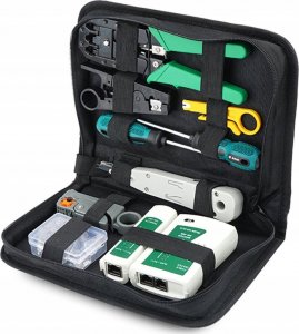 Dexxer Tester kabli z zestawem narzędzi RJ45 LAN BS-470 13