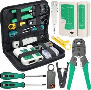 Dexxer Tester kabli z zestawem narzędzi RJ45 LAN BS-470 14