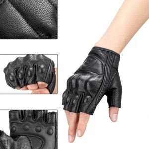 RockBros Rękawiczki motocyklowe Rockbros 16220006005 XXL skórzane - czarne 2