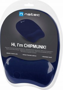 Podkładka Natec pod mysz Chipmunk pianka z pamięcią kształtu granatowa 6