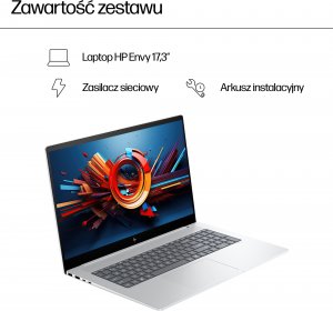 Laptop HP HP ENVY 17-da0004nw Intel Core Ultra 7 155H Laptop 43,9 cm (17.3") Ekran dotykowy Full HD 16 GB DDR5-SDRAM 1 TB SSD Wi-Fi 6E (802.11ax) Windows 11 Pro Srebrny 15
