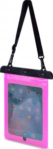 Etui na tablet Hurtel Etui wodoszczelne na tablet PVC z regulowanym paskiem Outdoor - różowe Etui wodoszczelne na tablet PVC z regulowanym paskiem Outdoor - różowe 2