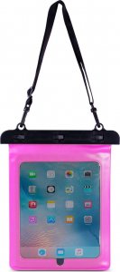 Etui na tablet Hurtel Etui wodoszczelne na tablet PVC z regulowanym paskiem Outdoor - różowe Etui wodoszczelne na tablet PVC z regulowanym paskiem Outdoor - różowe 3