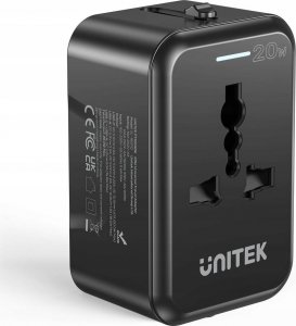 Unitek Ładowarka podróżna EU/US/UK/AUS PD 20 W 3