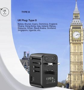 Unitek Ładowarka podróżna EU/US/UK/AUS PD 65 W 6