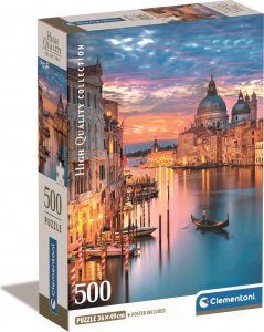 Clementoni Puzzle 500 elementów Compact Oświetlona Wenecja 3