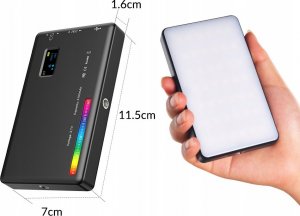 Apexel LED 140 Rgb / 3100 Mah 1/4"" Iso + Statyw + Głowica 3D (APL-FL07) 2