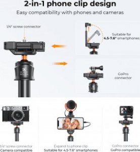 Statyw K&F Statyw K&F Concept 2w1 Selfie z uchwytem do telefonu 14