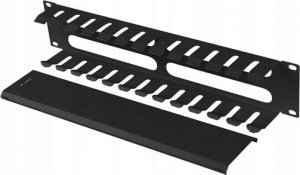 Lanberg Organizer kabli Lanberg AK-1705-B 19" 1U z zaślepką typ A czarny 3