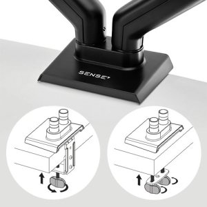 SENSE7 Uchwyt biurkowy na 2 monitory 17"-32" HANG DOUBLE 5