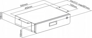 Maclean Szuflada podbiurkowa organizer 5kg max MC-461 10