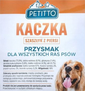 PETITTO PETITTO Szaszłyk z piersi kaczki 500G 4