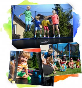 Trampolina ogrodowa Neo-Sport NS-13W241 z siatką wewnętrzną 13 FT 404 cm 7