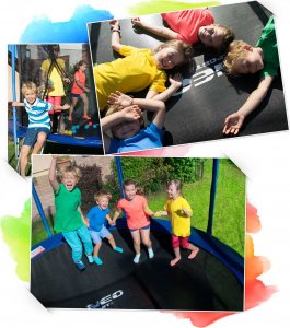 Trampolina ogrodowa Neo-Sport NS-13W241 z siatką wewnętrzną 13 FT 404 cm 8
