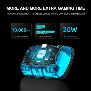 BOBOVR BOBOVR S3 Pro do Meta Quest 3 / 3S | Wygodny pasek z baterią B100 i wentylatorem chłodzącym 5