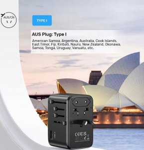Unitek Ładowarka podróżna EU/US/UK/AUS PD 100 W 6