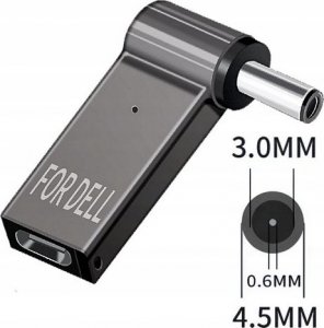 Kabel zasilający Akyga AKYGA Wtyczka do zasilacza uniwersalnego AK-ND-C10 USB-C / 4.5 x 3.0 mm DELL 5