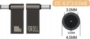 Kabel zasilający Akyga AKYGA Wtyczka do zasilacza uniwersalnego AK-ND-C10 USB-C / 4.5 x 3.0 mm DELL 8