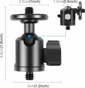 Głowica Puluz GŁowica Kulowa 3d Na Gwint 1/4"" Do Gimbala Na Akcesoria / Pu3090b 2