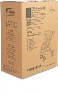 Wózek Caretero WÓZEK SPACEROWY RATIO DARK GREY 5