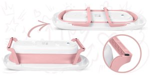 Ricokids Wanienka dla niemowląt z termometrem RK-282 biało-różowa 6