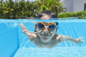 KIK BESTWAY 21002 Okulary dziecięce do pływania niebieskie 3+ 3