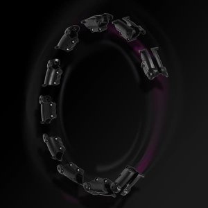 HMS HHW11 PLUS SIZE HULA HOP BLACK Z WYPUSTKAMI I OBCIĄŻNIKIEM 15
