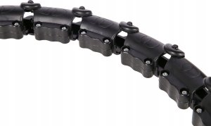 HMS HHW11 PLUS SIZE HULA HOP BLACK Z WYPUSTKAMI I OBCIĄŻNIKIEM 5
