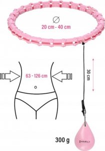 HMS HHW11 PLUS SIZE HULA HOP LIGHT PINK with protrusions and weights 13