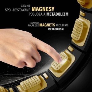HMS Hula-Hop z obciążnikiem i magnesem + licznik HHM13 czarno - złote 16