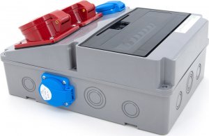 ELS Elektrotechnika Rozdzielnica budowlana 32A/5P + 16A/5P + 4*GS 230V + zabezpieczenia + różnicówka, 11NO42C11C1F 5