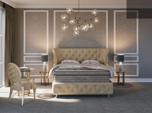Hilding Materac Otello DeLuxe Edition by hybrydowy ROZMIAR: 200x200 cm, POKROWIEC: Baroque 2