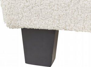 Beliani Łóżko kremowe tapicerowane ze stelażem 90 x 200 cm ROANNE 9