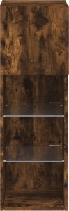 vidaXL Szafki TV, z LED, 2 szt., przydymiony dąb, 30,5x30x90 cm 9