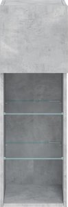 vidaXL Szafki TV, z LED, 2 szt., szarość betonu, 30,5x30x90 cm 9