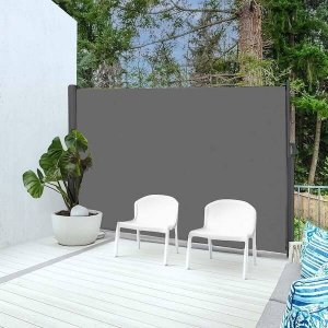 Springos Markiza boczna na taras i balkon 300x160 cm osłona rozsuwana roleta grafitowa UNIWERSALNY 9