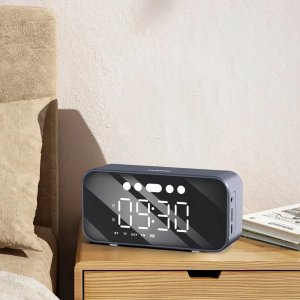 Głośnik Dudao Bezprzewodowy głośnik Dudao Y17 zegarek, budzik, 1200mAh, AUX, FM, BT 5.3 srebrny 2