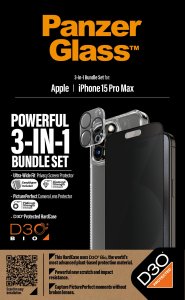 PanzerGlass iPhone 15 Pro Max 3-in-1 Privacy Pack 11