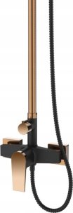Deszczownica Invena DESZCZOWNIA Z BATERIA NATRYSK MIDNIGHT INVENA TREND, BLACK/ GOLD ROSE 2