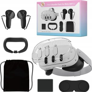JYS Zestaw Akcesoria Osłona Ochrona Etui Case Do Gogli Okularów Vr Meta Quest 3 / Mq011 4