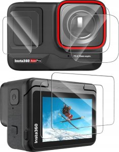 Osłona na obiektyw SunnyLife Zestaw Osłon 6x Osłona Na Obiektyw + 2x Ekran Lcd Kamera Insta360 Ace Pro / Ist-bhm752-2 2