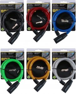 Dunlop Dunlop - Zapięcie do roweru spiralne na klucz 65 cm (pomarańczowy) 3