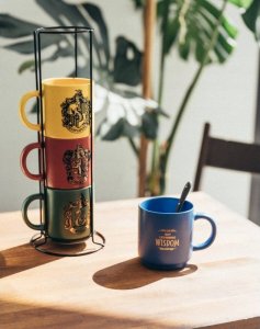 Harry Potter - Zestaw kubków ceramicznych ze stojakiem 300 ml 4 szt. Hogwart Houses 13