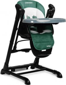 Caretero KRZESEŁKO + HUŚTAWKA INDIGO BLACK GREEN 21