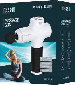 Masażer Teesa Pistolet do masażu TEESA RELAX GUN MG60, 8 nakładek, biały 12