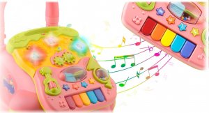 Ricokids Chodzik edukacyjny z muzyką 2w1 RK-744 Ricokids różowy 3