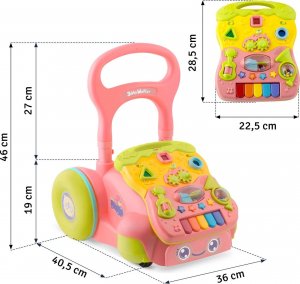 Ricokids Chodzik edukacyjny z muzyką 2w1 RK-744 Ricokids różowy 9