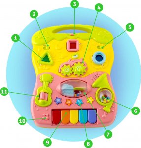 Ricokids Chodzik edukacyjny z muzyką 2w1 RK-744 Ricokids różowy 10